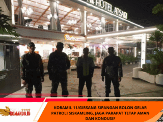 Koramil 11/Girsang Sipangan Bolon Gelar Patroli Siskamling, Jaga Parapat Tetap Aman Dan Kondusif
