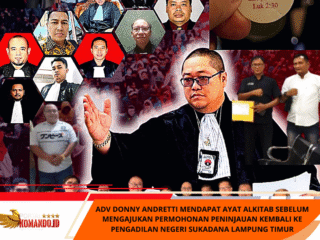 Adv Donny Andretti Mendapat Ayat Alkitab Sebelum Mengajukan Permohonan Peninjauan Kembali Ke Pengadilan Negeri Sukadana Lampung Timur