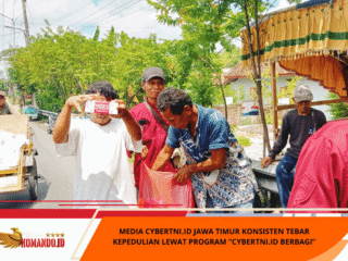 Media CyberTNI.id Jawa Timur Konsisten Tebar Kepedulian Lewat Program “CyberTNI.id Berbagi”