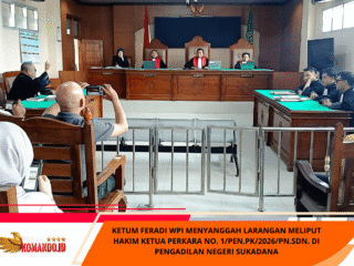 Ketum FERADI WPI Menyanggah Larangan Meliput Hakim Ketua Perkara No. 1/PEN.PK/2026/PN.SDN. Di Pengadilan Negeri Sukadana
