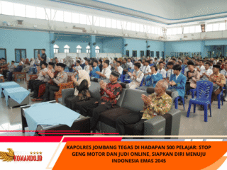 Kapolres Jombang Tegas di Hadapan 500 Pelajar: Stop Geng Motor dan Judi Online, Siapkan Diri Menuju Indonesia Emas 2045