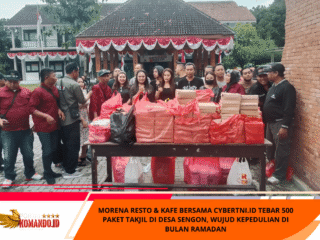 Morena Resto & Kafe Bersama CyberTNI.id Tebar 500 Paket Takjil Di Desa Sengon, Wujud Kepedulian Di Bulan Ramadan