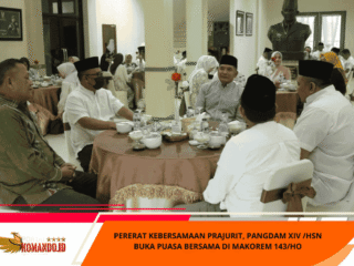 Pererat Kebersamaan Prajurit, Pangdam XIV /Hsn Buka Puasa Bersama di Makorem 143/HO