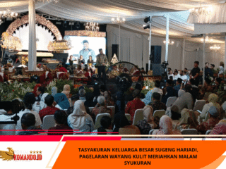TASYAKURAN KELUARGA BESAR SUGENG HARIADI, PAGELARAN WAYANG KULIT MERIAHKAN MALAM SYUKURAN 