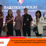 Ketua DPD Feradi WPI Jakarta Raya, Harriani Bianca Daryana dampingi Saksi di Bareskrim Polri