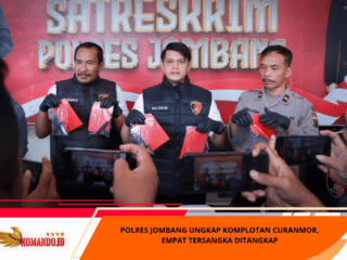 Polres Jombang Ungkap Komplotan Curanmor, Empat Tersangka Ditangkap
