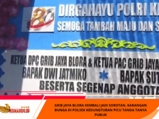 GRIB JAYA BLORA KEMBALI JADI SOROTAN, KARANGAN BUNGA DI POLSEK KEDUNGTUBAN PICU TANDA TANYA PUBLIK