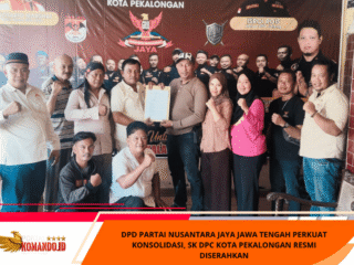 DPD Partai Nusantara Jaya Jawa Tengah Perkuat Konsolidasi, SK DPC Kota Pekalongan Resmi Diserahkan