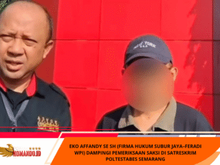 Eko Affandy SE SH (Firma Hukum Subur Jaya–FERADI WPI) Dampingi Pemeriksaan Saksi di SatResKrim Poltestabes Semarang