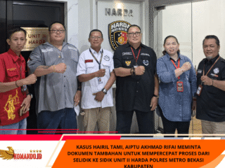 Kasus Hairil Tami, Aiptu Akhmad Rifai Meminta Dokumen Tambahan Untuk Mempercepat Proses Dari Selidik ke Sidik unit II Harda Polres Metro Bekasi Kabupaten